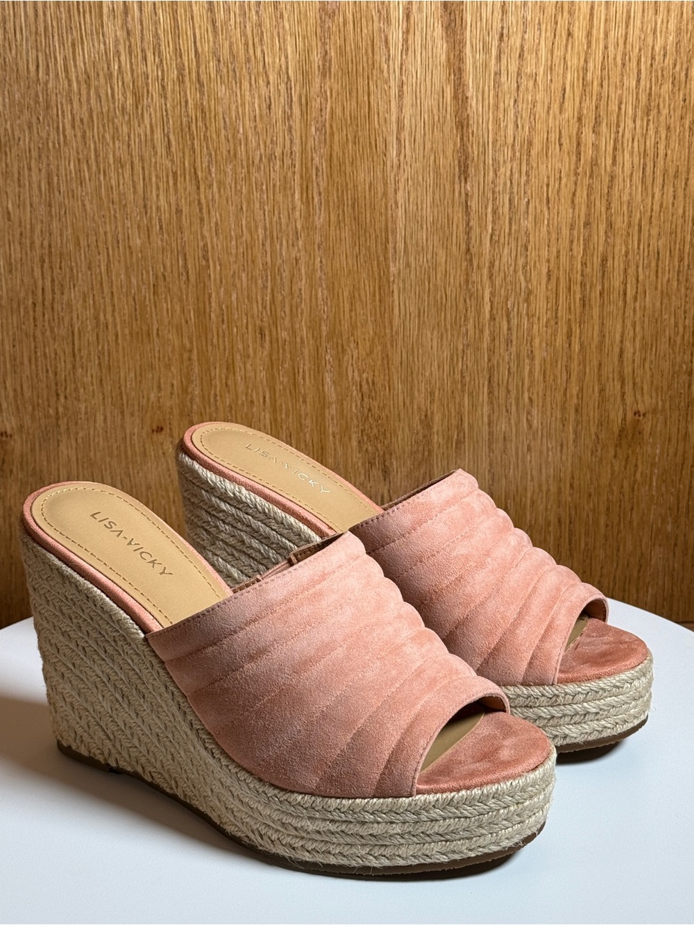 Lisa Vicky GOGO-V Canyon Sun Suede Platform Wedges Women’s 8 M NIB